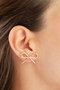 Heliophilia Silver Pendientes de Metal Dorados con Recubrimiento de Laca